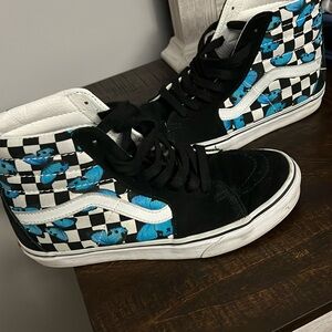 High tops vans with butterflies
